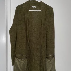 Forest green cardigan